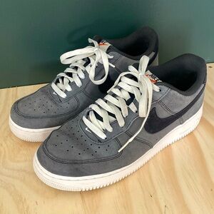 Nike Mens Air Force 1 488298-087 Gray Low Top Shoes Sneakers Size 10 Yacht Club